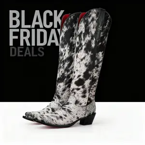 2025 new leopard print imitation horsehair knight boots western cowboy boots11