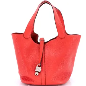 Pre-owned HERMÈS material Bucket Bags Hermes Picotin Lock Bag Clemence MM by Rebag
