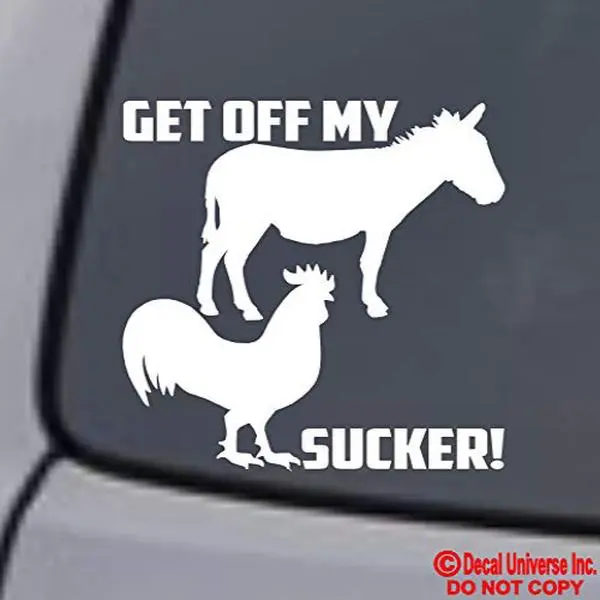 Fprqlyze Get Off My Ass Cock Sucker! Vinyl Decal Sticker Car Back Window Bumper Funny