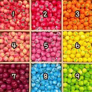 Tiny Orchard Apple Resin Beads | For DIY Bracelet Jewelry Making
