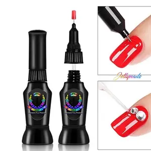 Nail Art Rhinestone Glue Gel, resin  PRECISION, SEALING adhesive tip & brush 10ml Nail Care Crystal Applicator Nail Polish Manicure