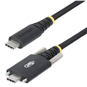 Startech S2CEPR2M-USBSL Super Charging C-Type Cable, 6 ft 240W Silicone USB-C Charging Cord with Durable Connector for Easy Installation, Super Charging Cables, C-Type Cables