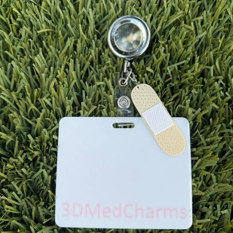 Bandaid Badge Keychain