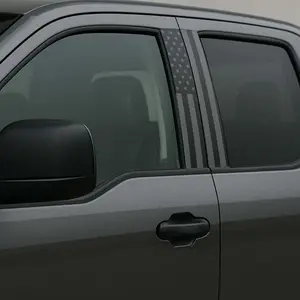 B-Pillar Set of 12"x21.5" Gloss Vinyl Decal for Car B-Pillars Modern Design Easy Application and Removal No Residue Ideal for Customizing Vehicle Style