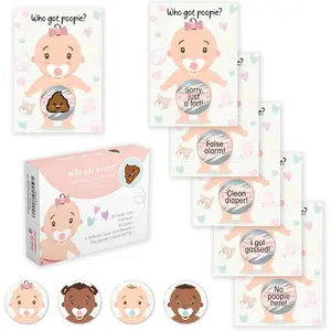 Baby Shower Games for Girl, 33 Poopie Emoji Scratch Off Lottery Tickets, Baby Games Ideas, Scratch Off Game
