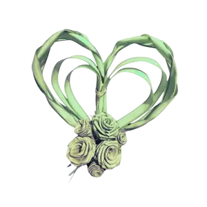 Braided Heart Palm Roses Made From Palm Frond - Spiritual Cross for Gift - Palm Cross and Rose Floral Bouquet Witch Gift Idea - Handmade for Christian ltar -