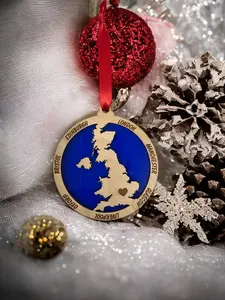 Personalized  United Kingdom Ornament, England Christmas Ornament, London Ornament, Travel Souvenir, Vacation ornament, , trip Great Britain