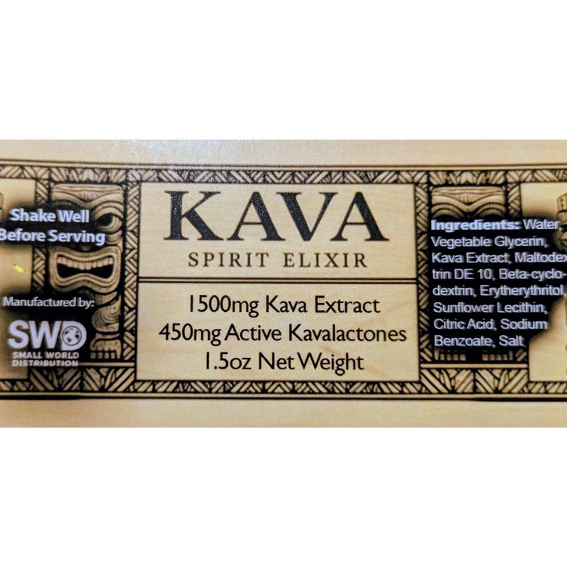 Kava Spirit Elixir - 1.5oz Bottle  Natural Ingredients Alcohol-Free Non-GMO Vegan