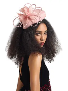 1PC Veil Fascinator Hat for Women - Tea Party & Kentucky Derby - Pillbox Hat with mesh featuring flower inlays, suitable for tea parties, horse racing season, Halloween, and carnival gift hats