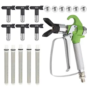 13-Piece Airless Spray Gun Set with 6 Nozzles, 5 Filters & Nozzle Protectors, Ideal for House Painting, Garden Work, Automotive Precision