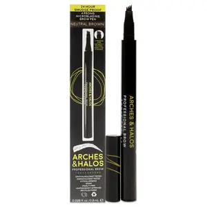 Arches & Halos Brow Hero Tint Kit - Brow Tint, Angled Brush and Clear Brow Gel - Long-lasting, Naturally Tinted, Pigmented Brow Color - Vegan and Cruelty Free - Dark Brown