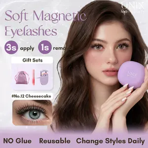 Soft Magnetic EyelashesAll-in-One Box Lightweight Reusable No-Glue Water-proof Make-up Cosmetic Makeup Perfect Gift for Girlfriend