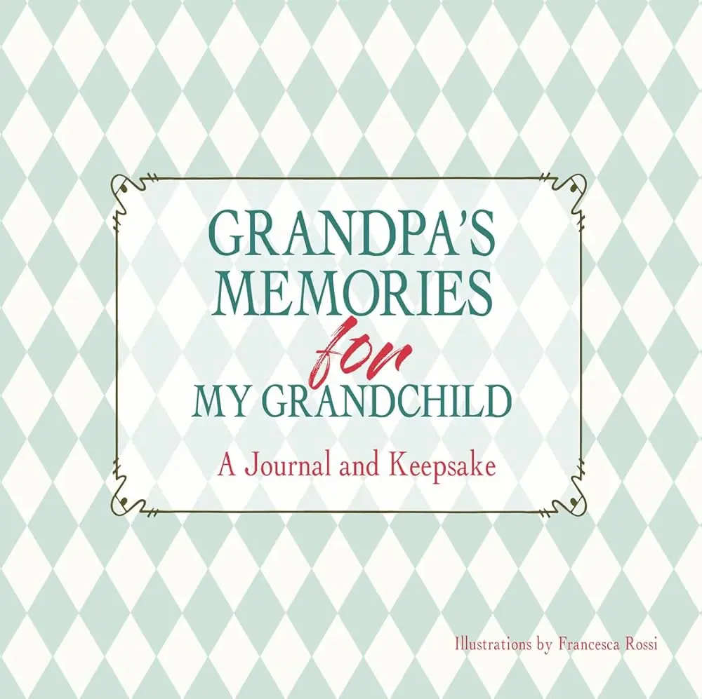 Illustrated Memory Journal Keepsake Notebook - Office Stationery, Paper Journal for Grandparents to Share Experiences, Post Photos, and Create Future Generations' Treasure