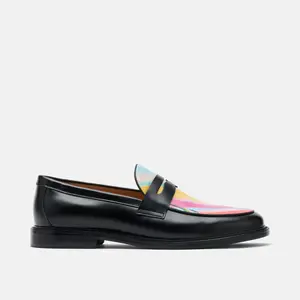 Calum Cactus Leather Penny Loafers