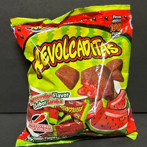 Jovy Revolcaditas Watermelon Flavored Chili Covered Hard Candy with Soft Center - 100 Pieces, Spicy Mexican Candy, Dulces Mexicanos - Sweet, Bonbon