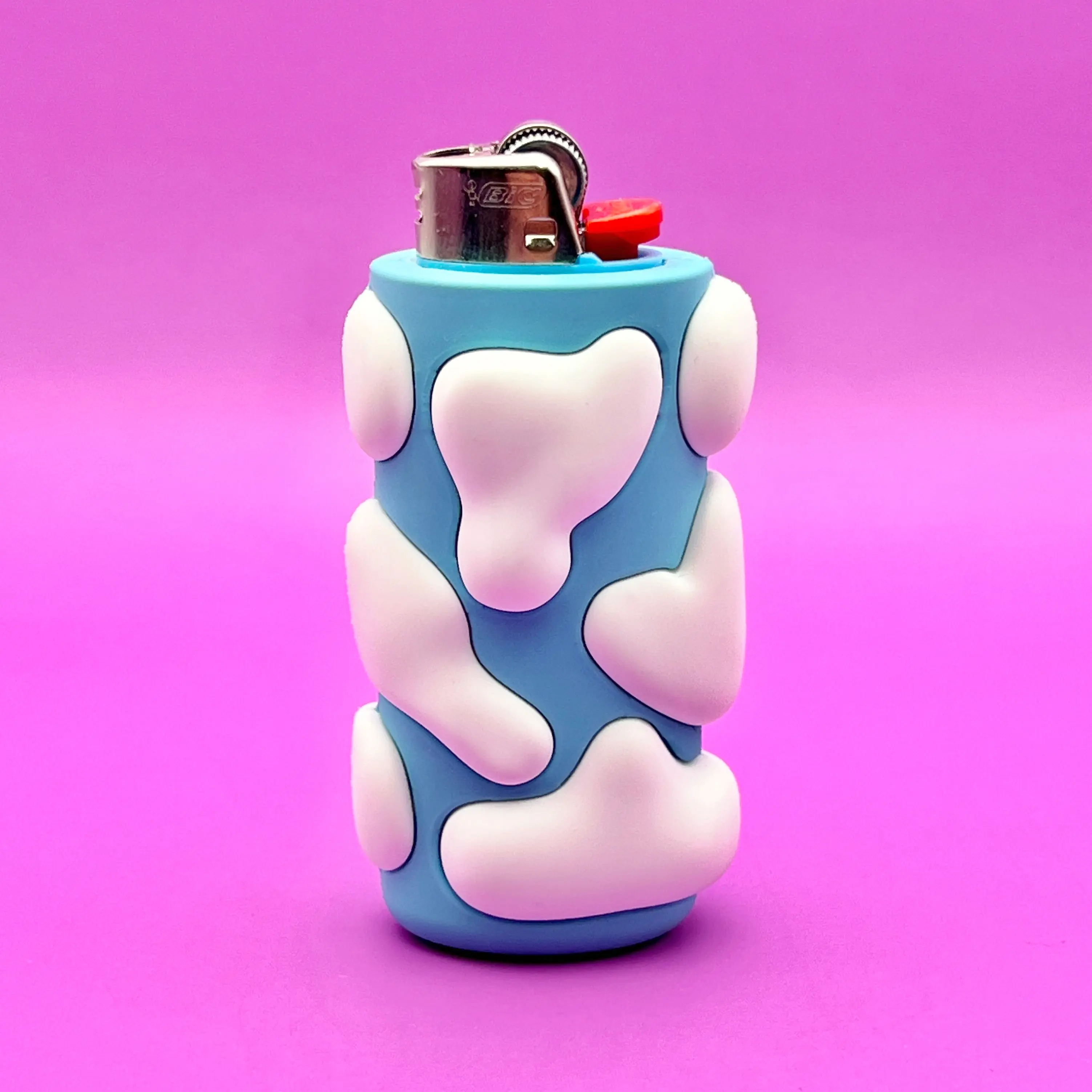 Cloud Lighter Case Cover Sleeve, Soft Clouds Holder - Unique Gifts Cow Design, Smoking Accessories, Fun Cool Gift