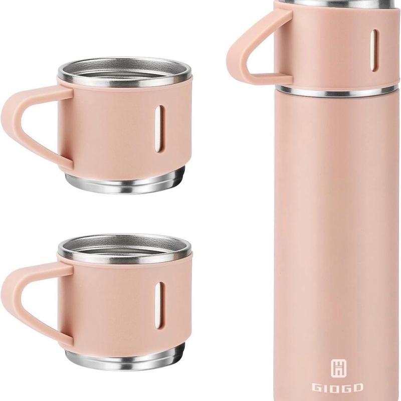 500ML Stainless Steel Vacuum Flask Gift Set Office Business Style Thermos Bottle Outdoor Hot Water Thermal Insulation Couple Cup