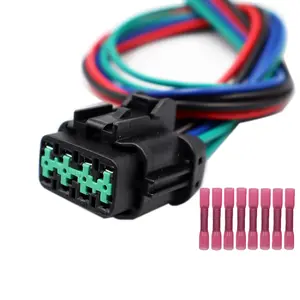 8-Way Front Headlamp Headlight Connector Plug Compatible with Infiniti Q50 2014-2023 Wire Pigtail Harness 6918-1780