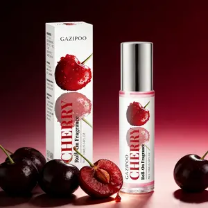 2pcs Roll-On Cherry Perfume for Women - Exohormone Parfum Fruity Floral Scent, Long-Lasting Fragrance, Alcohol-Free, Essential for Dates