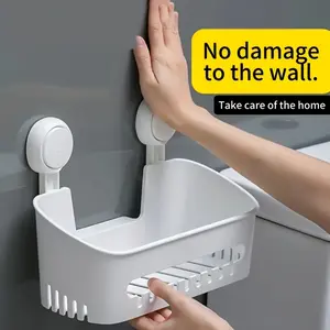Easy Install Suction Cup Rack for Bathroom andKitchen, No Drilling or Glue Needed, Reusable,Holds Up to 22.05 Lbs, Wall Damage Free,Bathroom Organizer Self-Adhesive Shower