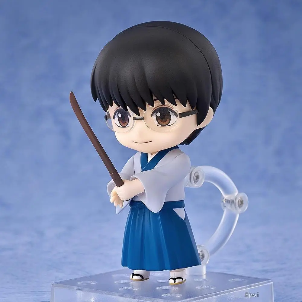 10cm Plastic Shimura Shinpachi Gintama Series Action Figure #2458, Collectible Toy for Anime Collectors, Christmas Gift with Box