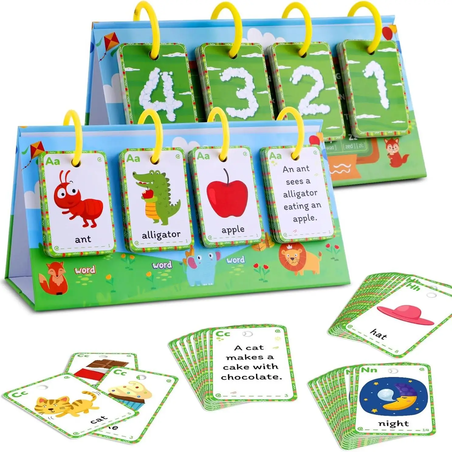 Sentence Building Cards for Kids, 1 Set Phrase Training Flip Chart Flash Cards, Kindergarten Classroom Learning Activity, Education Supplies