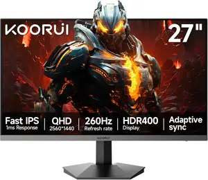 27 Inch QHD Gaming Monitor 260Hz/240Hz, 1440P,Hdr400,Fast IPS,2560X1440, 1Ms, VESA Mountable, Adaptive Sync, HDMI & DP, 120% Srgb, Eye-Cared, G2721X
