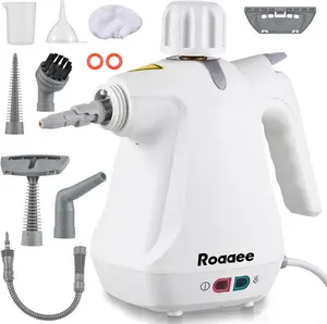 Handheld Steam Cleaner, Multi-Purpose Portable Steamer for Home, Complete Kit of Accessories for Cleaning Floor, Upholstery, Grout and Car Various Attachments Compact Size