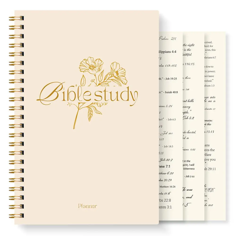 Daily Bible Study Journal, 1 Count S.O.A.P Method Bible Study Supplies, Church Notes Notebook, Daily Devotional Notebook, Prayer Journal, Planner, Spiral Bound Notebook