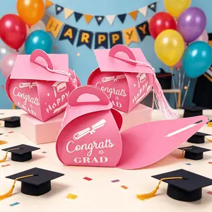 Graduation Hat Candy Box, Party Favor Gift Box, Tassel Bachelor Cap, Paper Box for Girls, Graduation Season Essentials