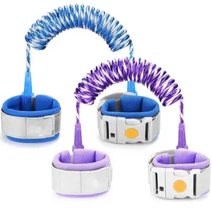 X-LWL05  Anti Lost Wrist Link with Induction Lock, 2 Pack Upgraded Toddler Leash, Reflective Kids Wrist Leash for Baby, Child Walking Wristband with Magnetic Unlock Design for Boys & Girls (6.5ft)