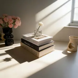 Vintage Style Prop Books Set of 3, Cafe Hotel Bookshelf Decor, Photography Movie Backdrop, High-Quality Paper, Perfect Gift for Holidays