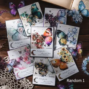 40 Sheets Random Butterfly Stickers Pack, Decorative Adhesive Decals for Scrapbooking & Crafts, Assorted Designs for Kids & Adults