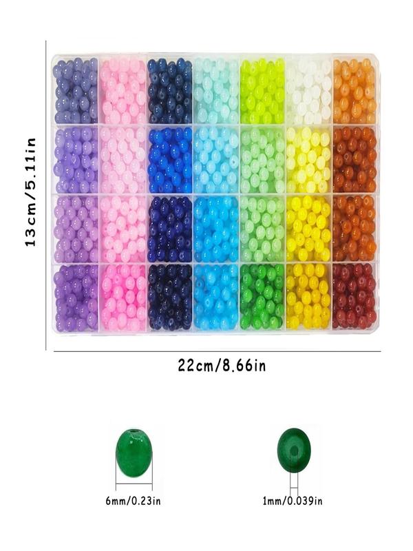 6mm Glass Beads for Jewelry Making, Bead Mix, 56 Colors Crystal Beads Bracelets Making Kit, Round Beads Suitable for Beginners, Pride 2025, LGBTQ, Crystal Beaded