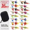 Fishing Lures Kit - 10/16 Lure Variety, Durable Iron Body Spinnerbait & Spoon Set, Optimized 3-4g Weight (3.5g), 6cm, Longer Casts, Better Accuracy, Freshwater Bass Gear, Angling Supplies
