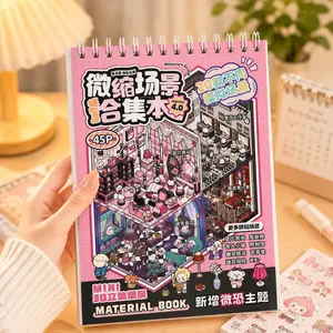 Telado 4.0 Mini Scene Sticker Book Kit - with Tweezers, 3D House Decorations, 20 Background Cards, 25 Die-Cut Stickers, Horror Craft Stress Relief Gift for Adults, Ideal for Scrapbooking & DIY Crafts summerwins,summerwins