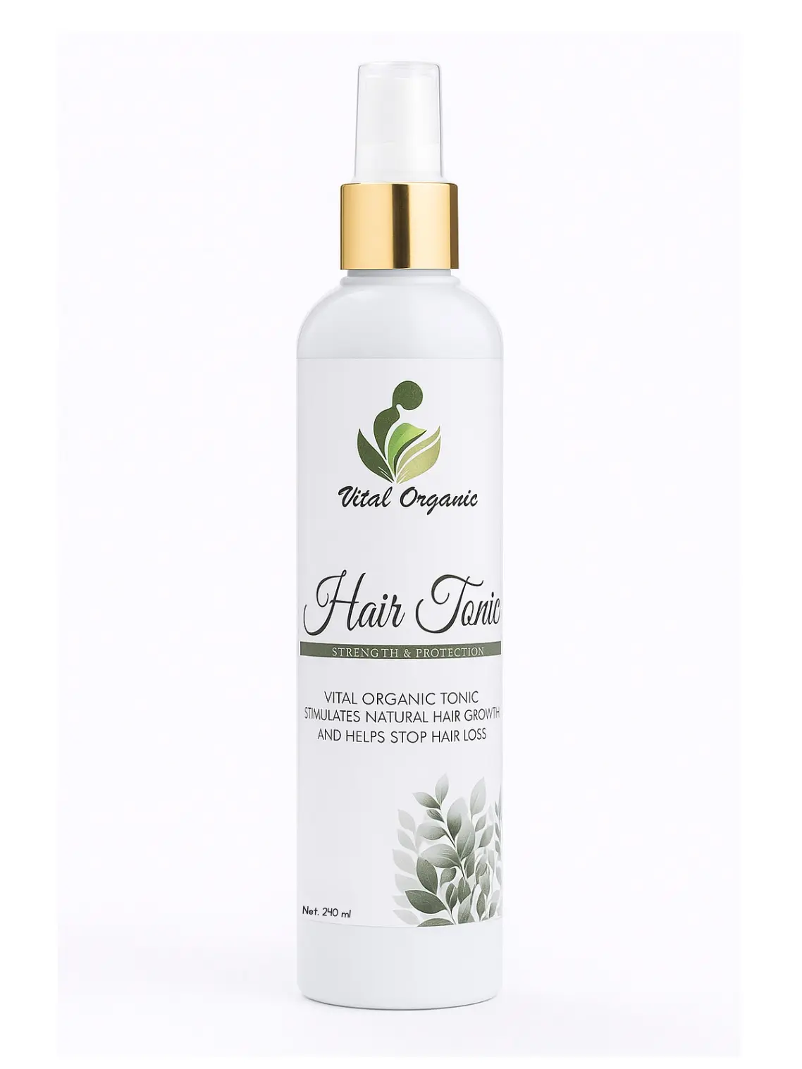 Vital Organic Hair Tonic, Herbal Intensive Haircare Treatment for Organic Hair Growth & Thickening Boost