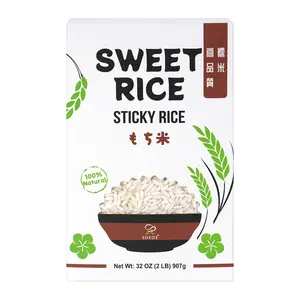 Soeos Sweet Sticky Rice 2lbs, Premium Glutinous Rice, All Natural