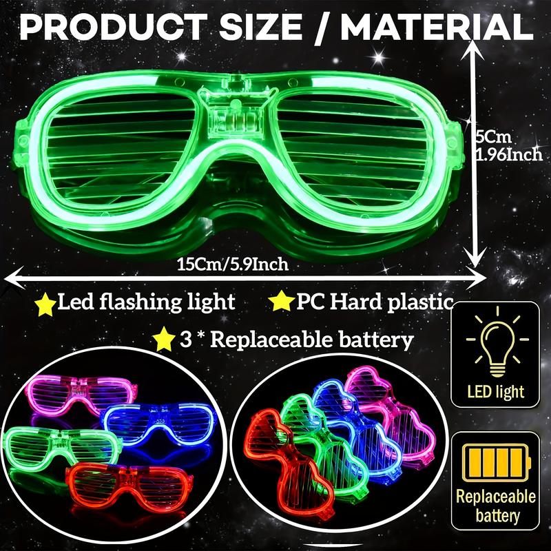 MICRENCY 168Pcs Party Set Supplies - 40 Colorful Finger Lights, 12 LED Glasses, 40 Glow Sticks, 100 Luminous Sticks for Weddings, Birthdays, Concerts, Events & Festive Atmospheres