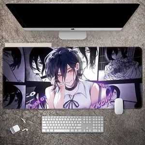 Chainsaw Man Reze Bomb Girl Mouse Pad Anime Gaming Desk Mat Gaming Desk Mat Gaming Mouse Pad Office Mousepad