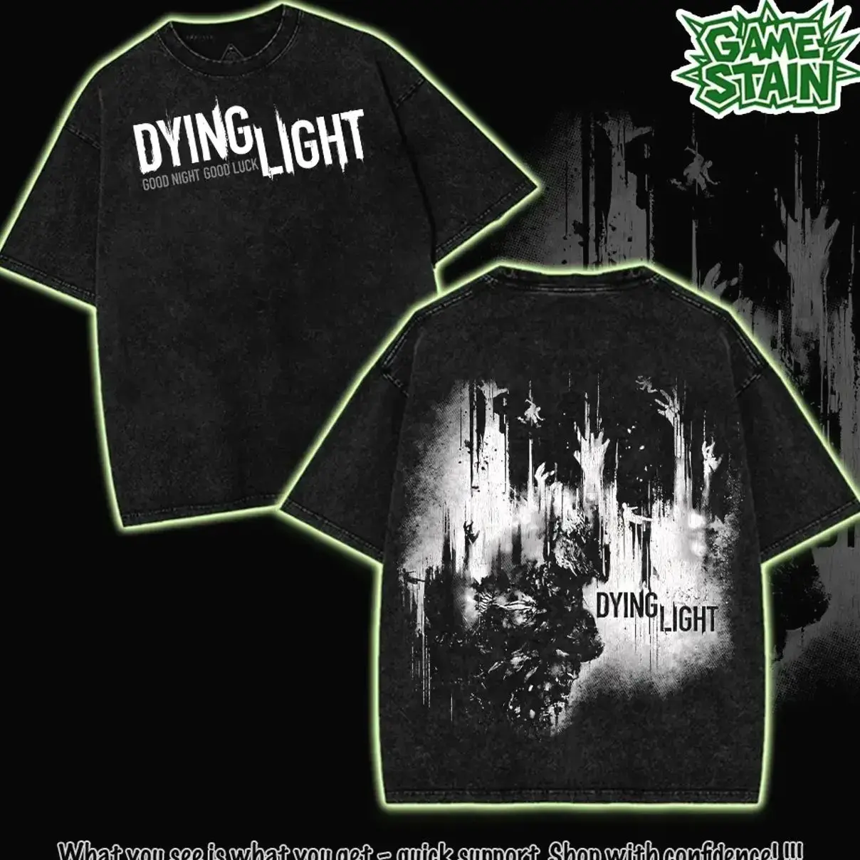 Dying Light: The Beast Vintage Washed Graphic T-Shirt, Y2K Style Unisex Oversized Gamer Streetwear Top, Perfect Gift for Game Fans