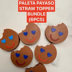 PAYASO LOLLIPOP STRAW TOPPERS (6PCS)