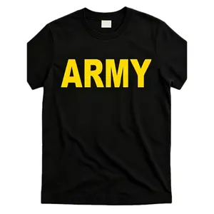 Men's Short-Sleeve Round-Neck Army Black-and-Yellow Printed Polyester T-Shirt - Soft, Comfortable Fabric for Summer Casual Streetwear, Shortsleeve