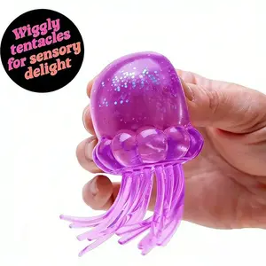 Easter basket stuffing for children, jellyfish-shaped slow-rebound squeezing toy trainer, ultra-soft sensory stress relief toy set, adult stress ball, classroom reward, ADHD and autism relief toy trainer, not a Needon brand.