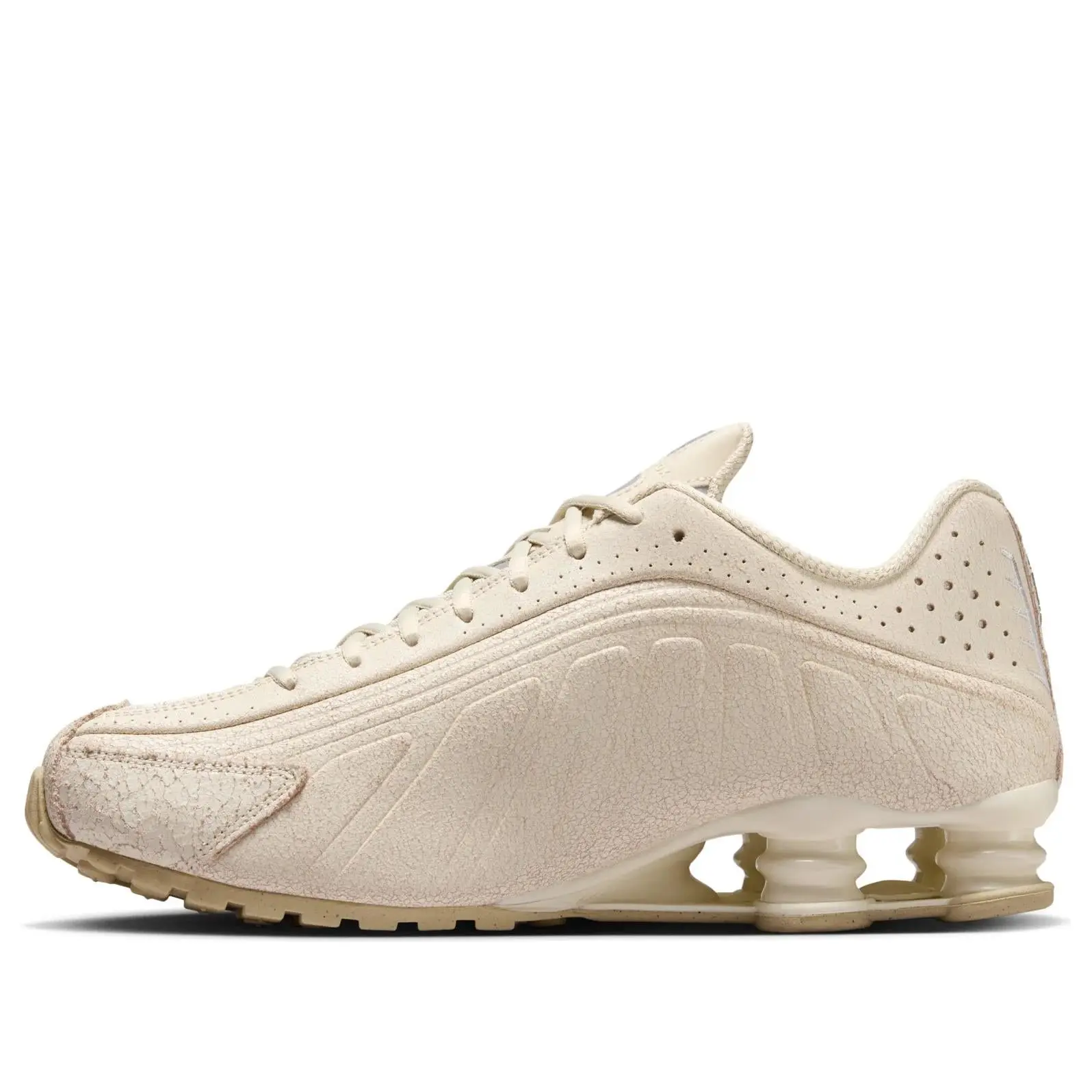 Nike Shox R4  Natural Distressed Leather Men's IO4544-100 New Sneakers