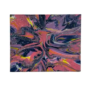 Nebula Kiss Original (Glittered) 8x10 Abstract Art Canvas for Home Decor