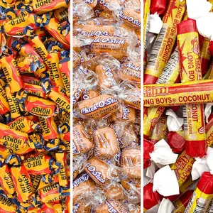 Rich & Richers 1.5lb Retro Chewy Candy Mix Bit-O-Honey Chick-O-Stick Long Boys Coconut Nostalgic Bulk Sweets Peanut Honey Candy