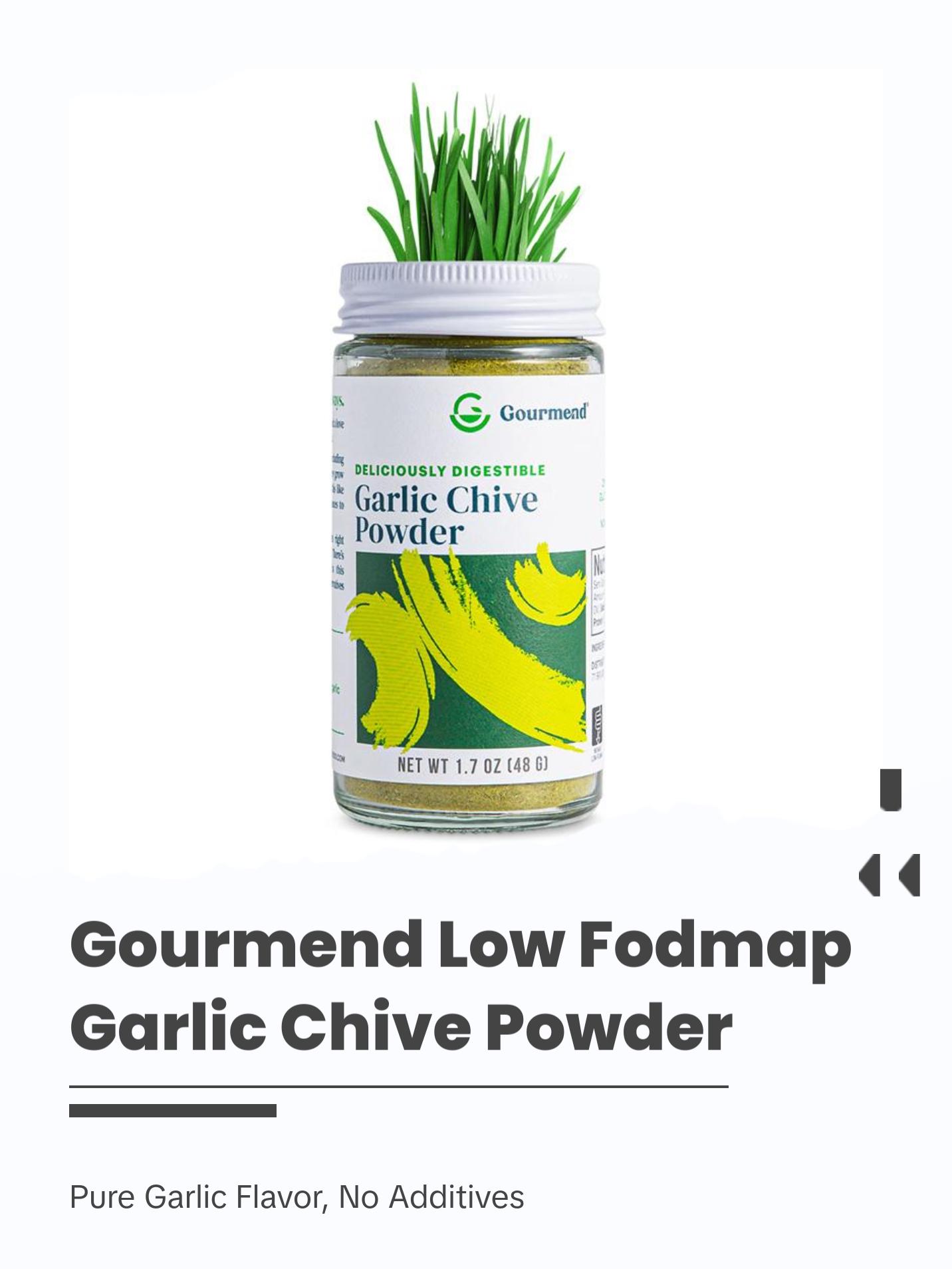 Gourmend Foods Garlic Chive Powder – Low FODMAP, Filler Free, Gluten Free, 100% Natural, No Corn Starch, Maltodextrin, "Flavors" or Other Fillers
