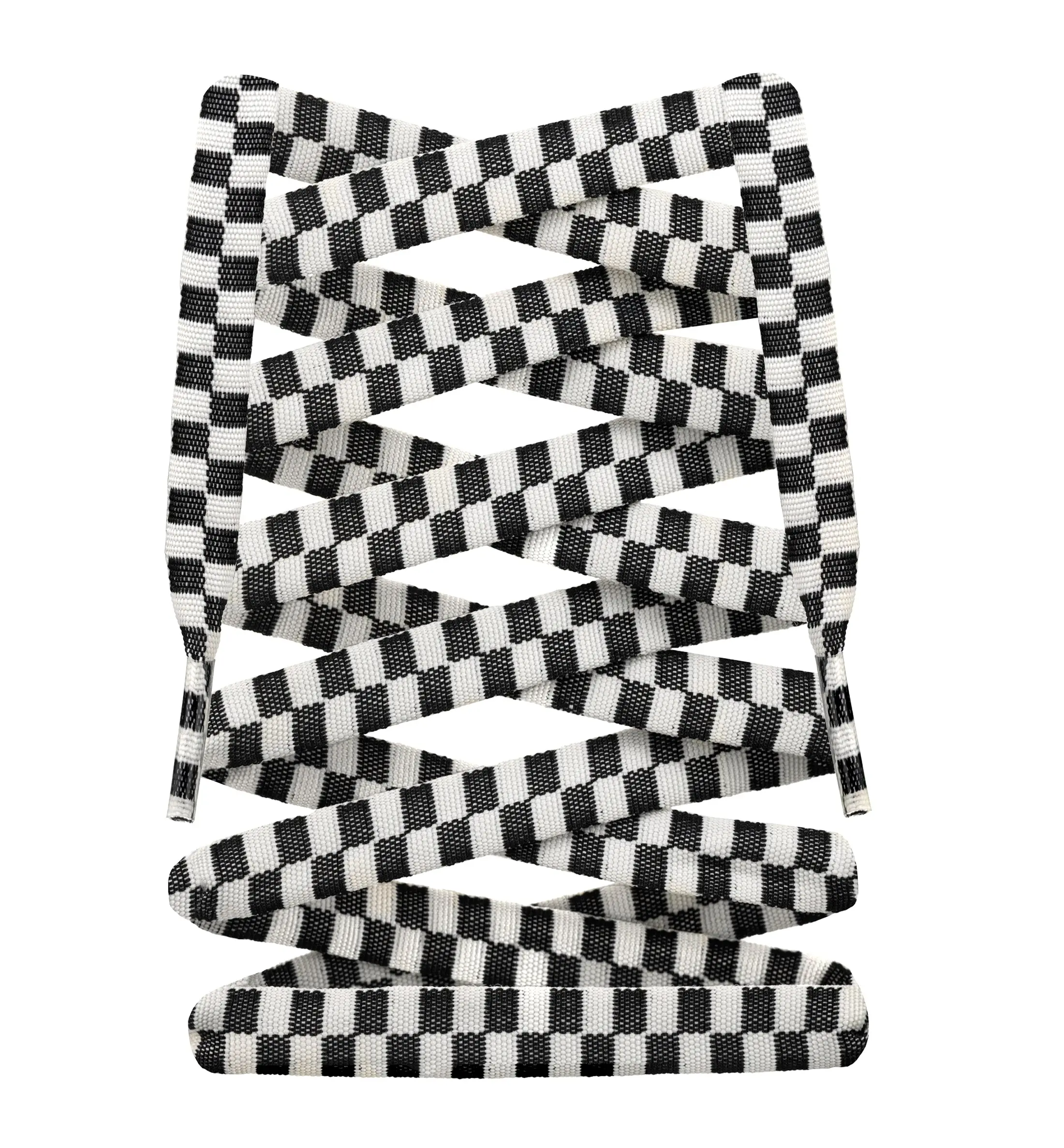 Checkerboard Pattern Flat Shoelaces