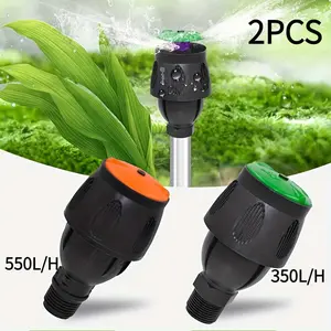 2PCS 360° Rotating 4-Nozzle Lawn Sprinkler Heavy Duty Garden Watering System Sun & Cold Resistant 550L/H & 350L/H Flow Rates